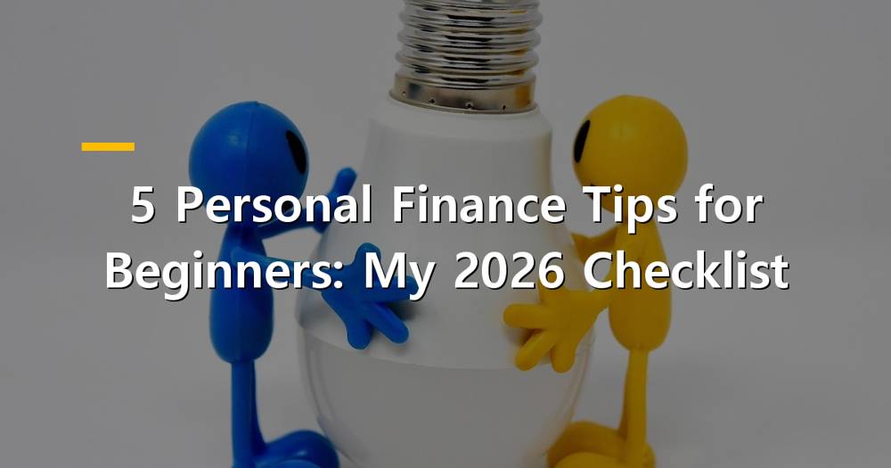 A clean workspace with a notebook, pen, calculator, and a tablet displaying financial growth charts