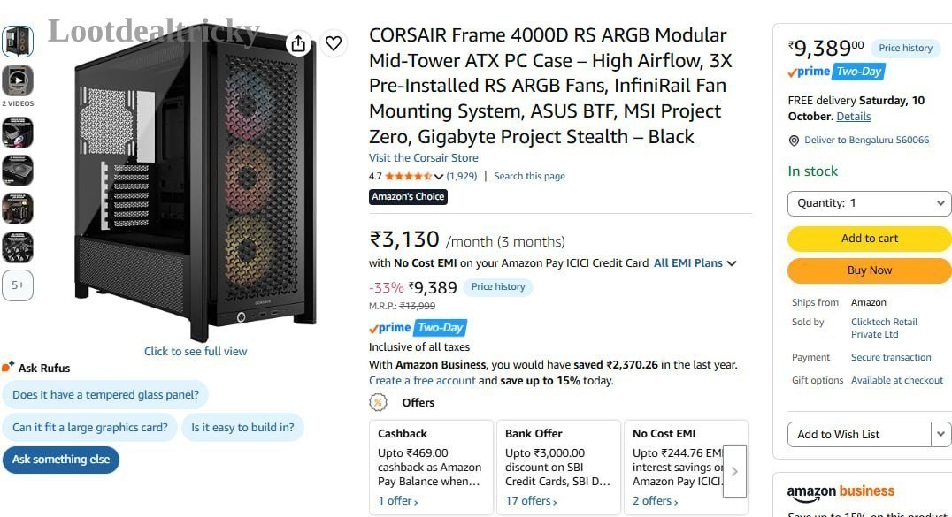 Corsair Frame 4000d – Just ₹8451 | Loot Lo Corsair Frame 4000d – Just ₹8451 | Loot Lo