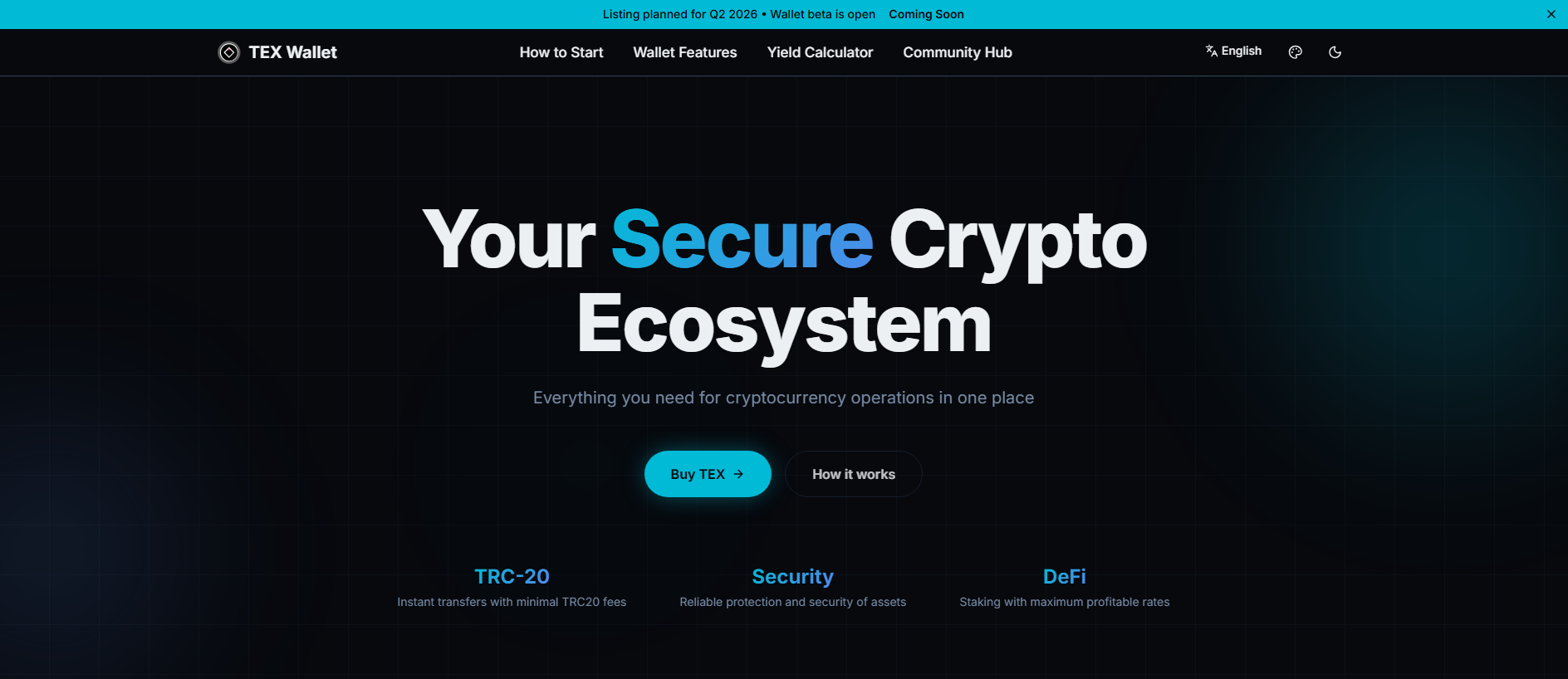 Screenshot of texwallet.org