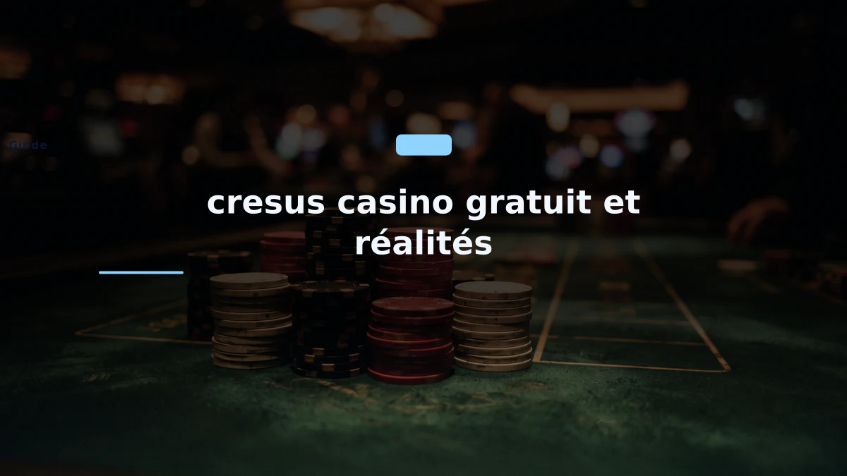 cresus casino gratuit et réalités