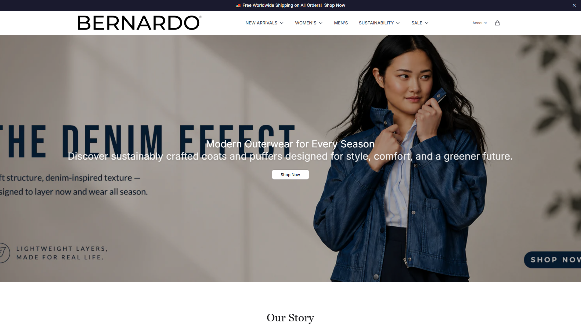Stored capture of bernardofashionsdirect.shop