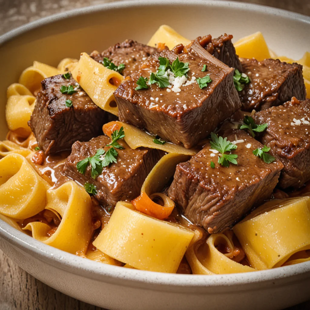 Slow-Simmered Short Rib Sauce with Pasta