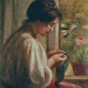 Woman-Sewing-by-the-Window-1908