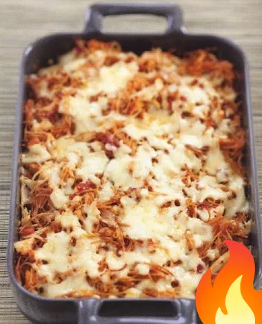 Постер Вермишелевая запеканка с куриным мясом