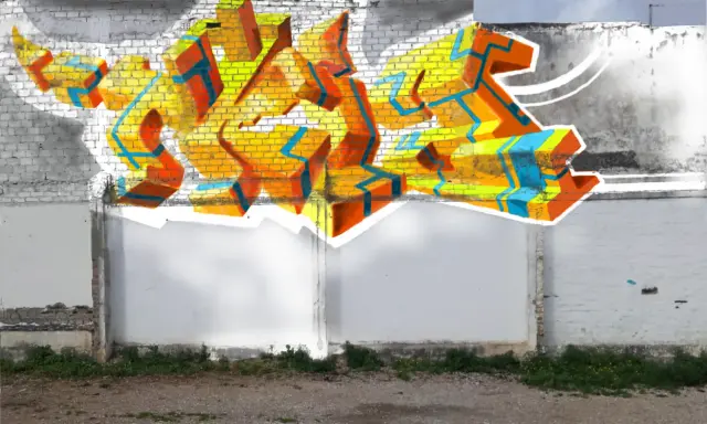 Graffiti artwork by Tkiz