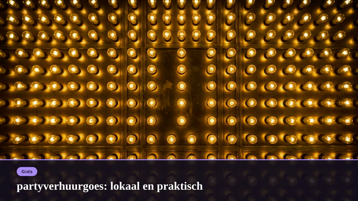 partyverhuurgoes: lokaal en praktisch