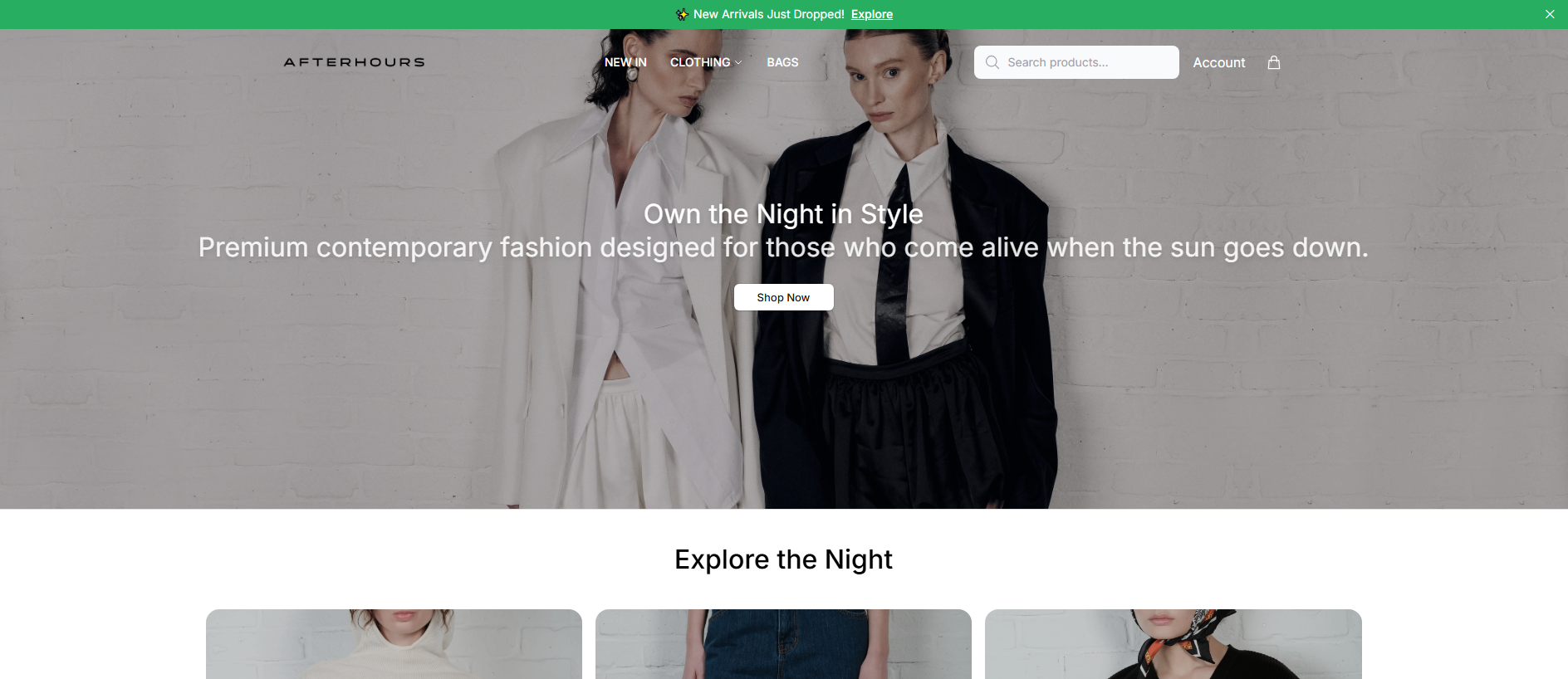 Stored capture of afterhoursstyle.shop