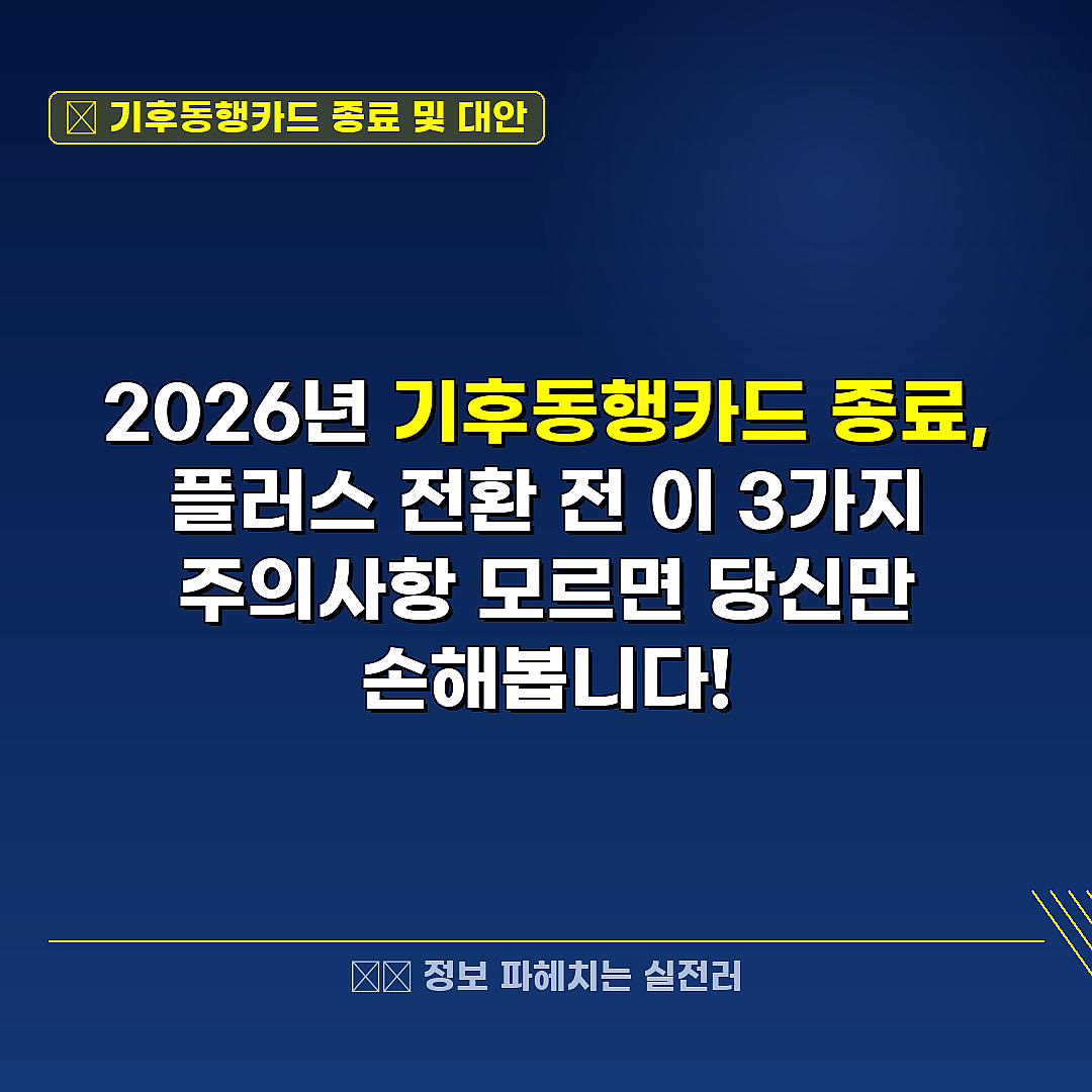 기후동행카드 종료 및 대안 관련 정보 썸네일