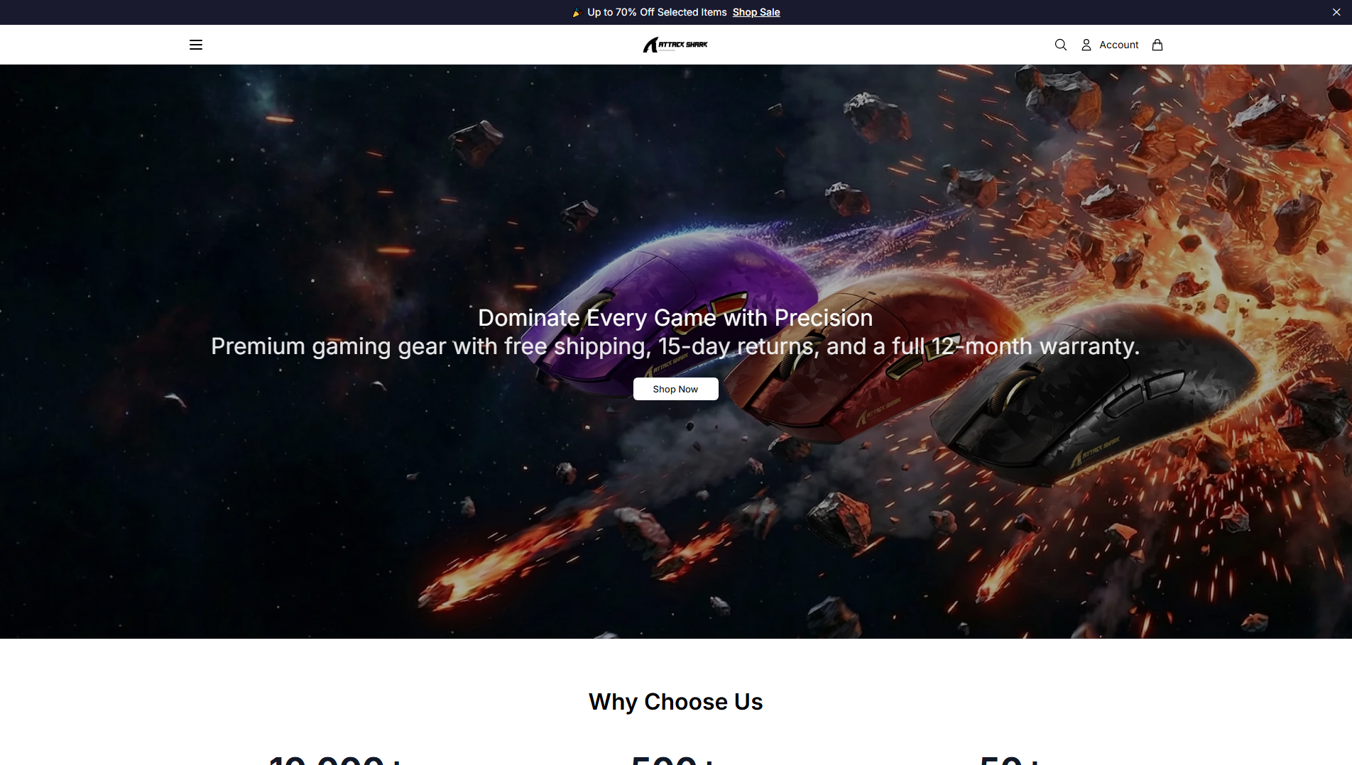 Stored capture of attacksharkgaming.shop