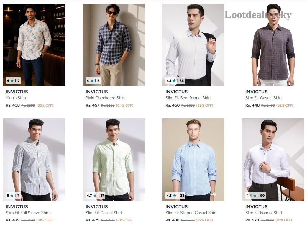 Invictus Shirts Upto – Just 85% OFF | Limited Time Loot Offer Invictus Shirts Upto – Just 85% OFF | Limited Time Loot Offer