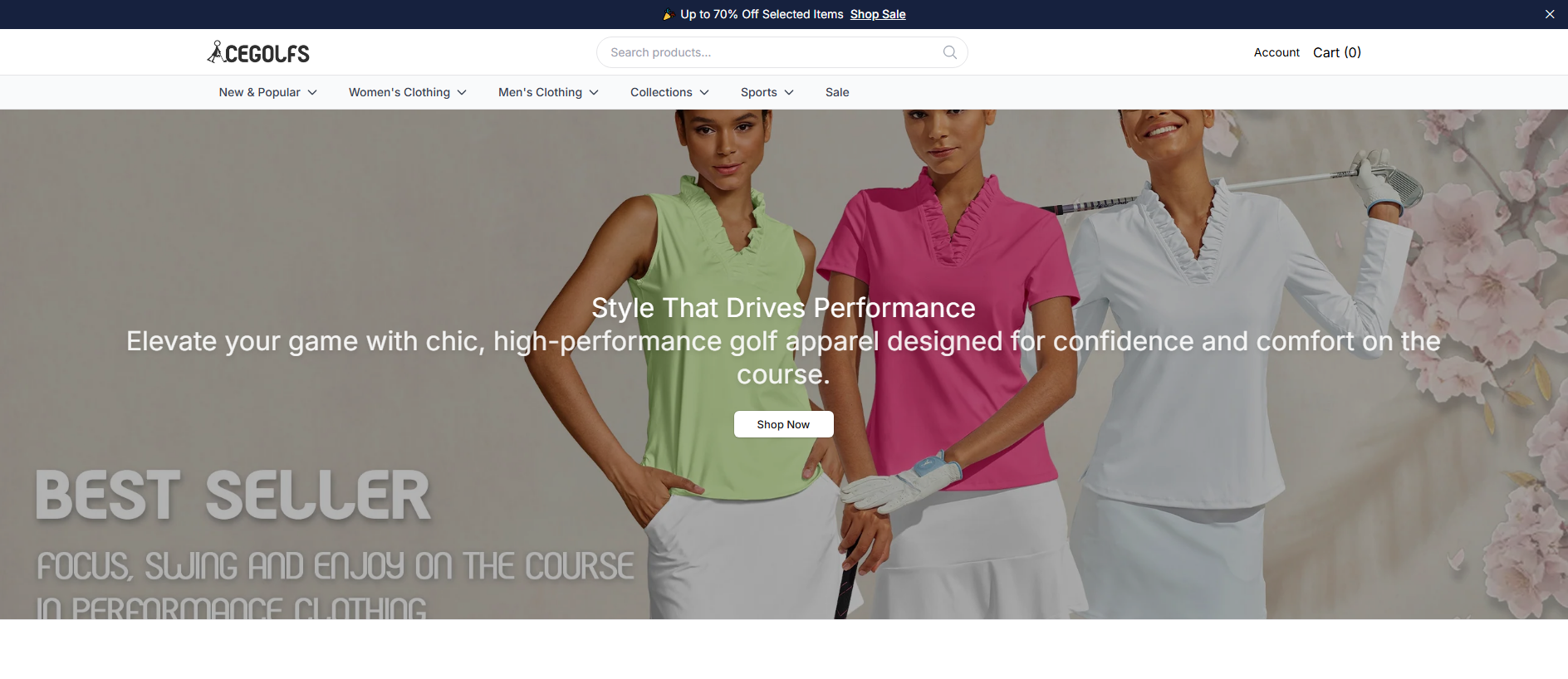 Stored capture of acegolfsstore.shop