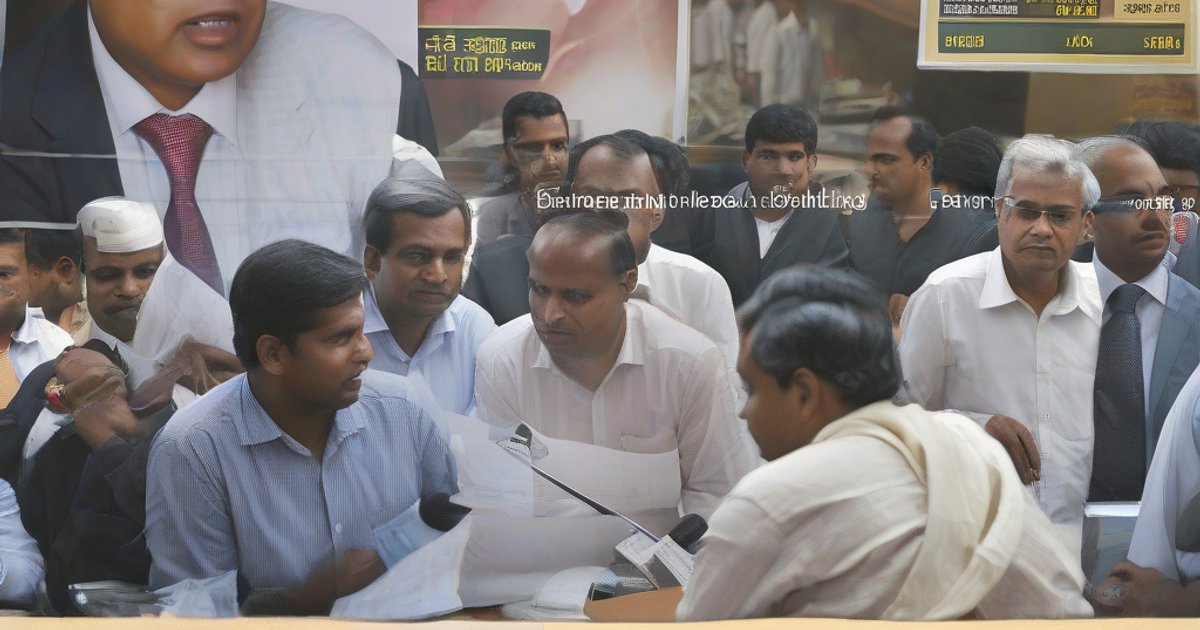 Government meeting room with officials and business representatives discussing market price charts