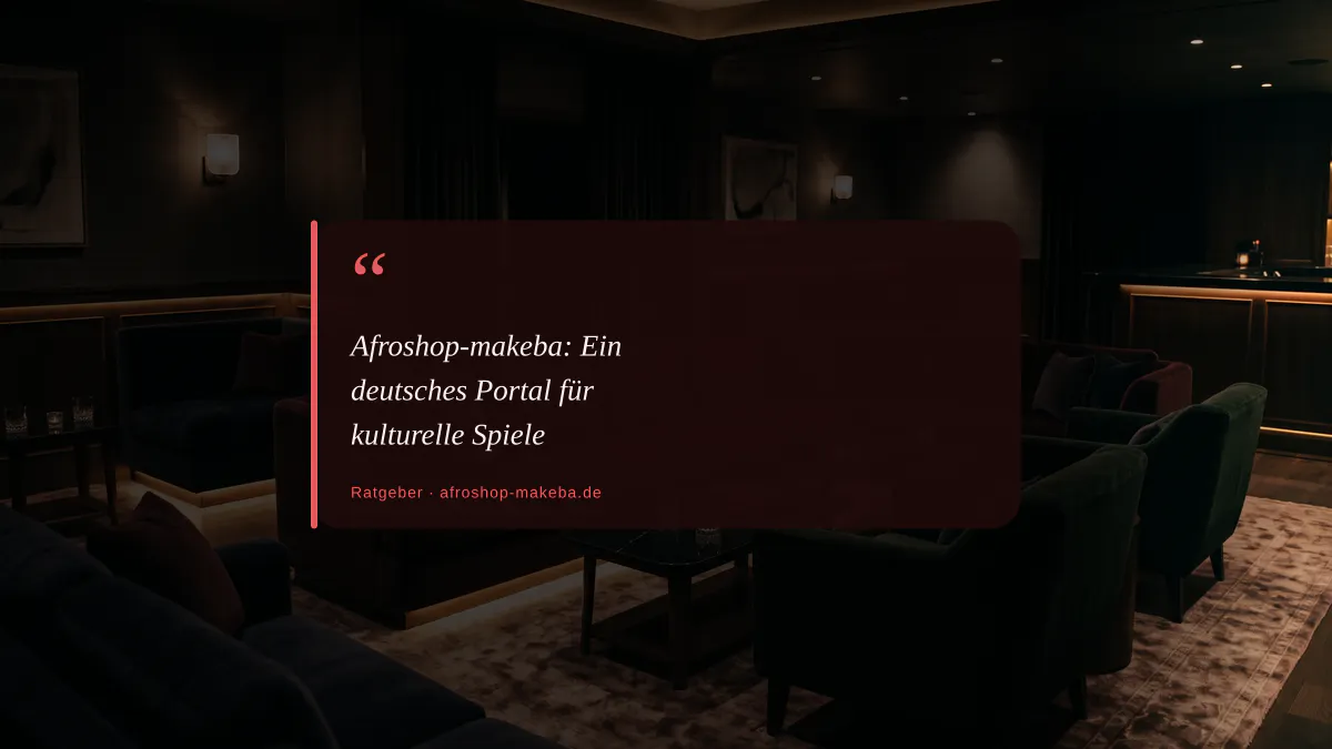 Afroshop-makeba: Ein deutsches Portal für kulturelle Spiele