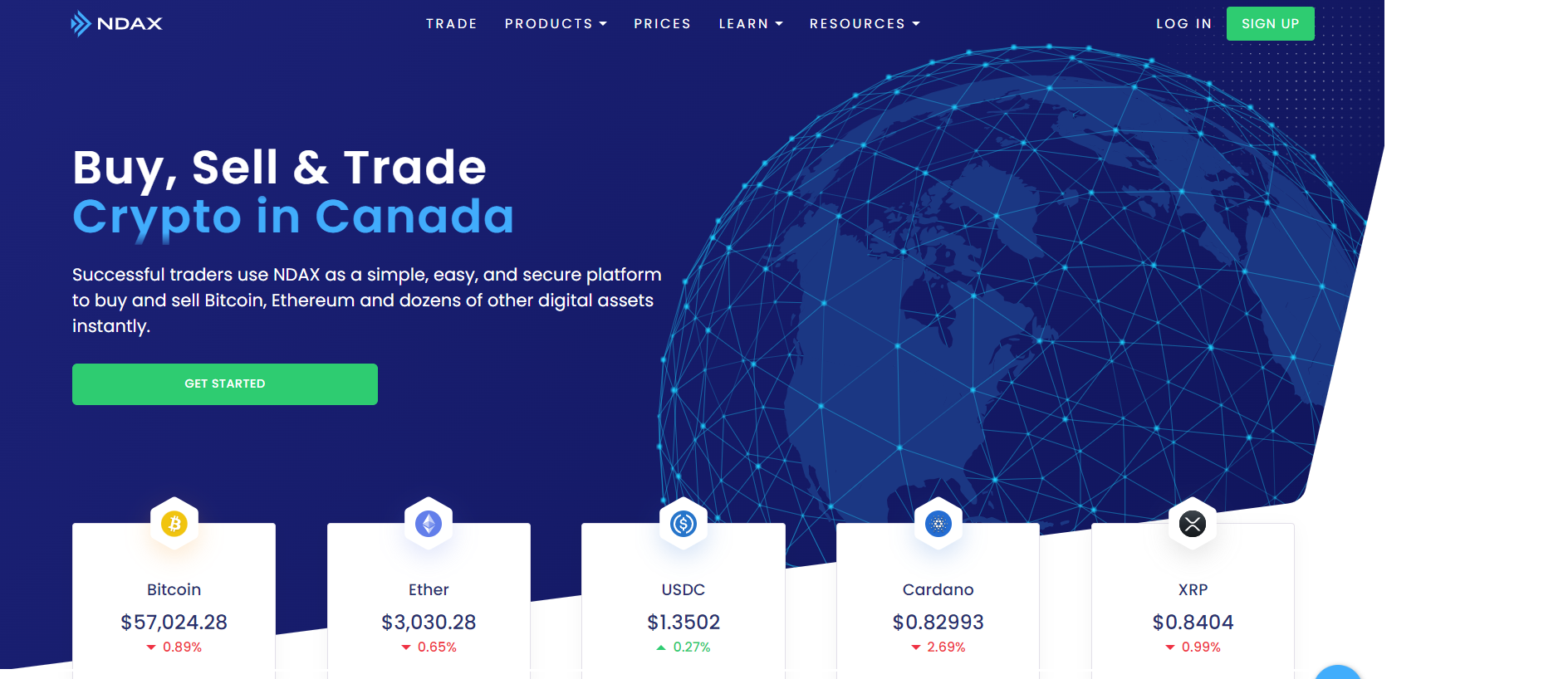 Stored capture of ndax-ca-log.webflow.io