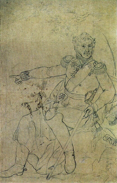 Портрет П И Багратиона Эскиз 1816