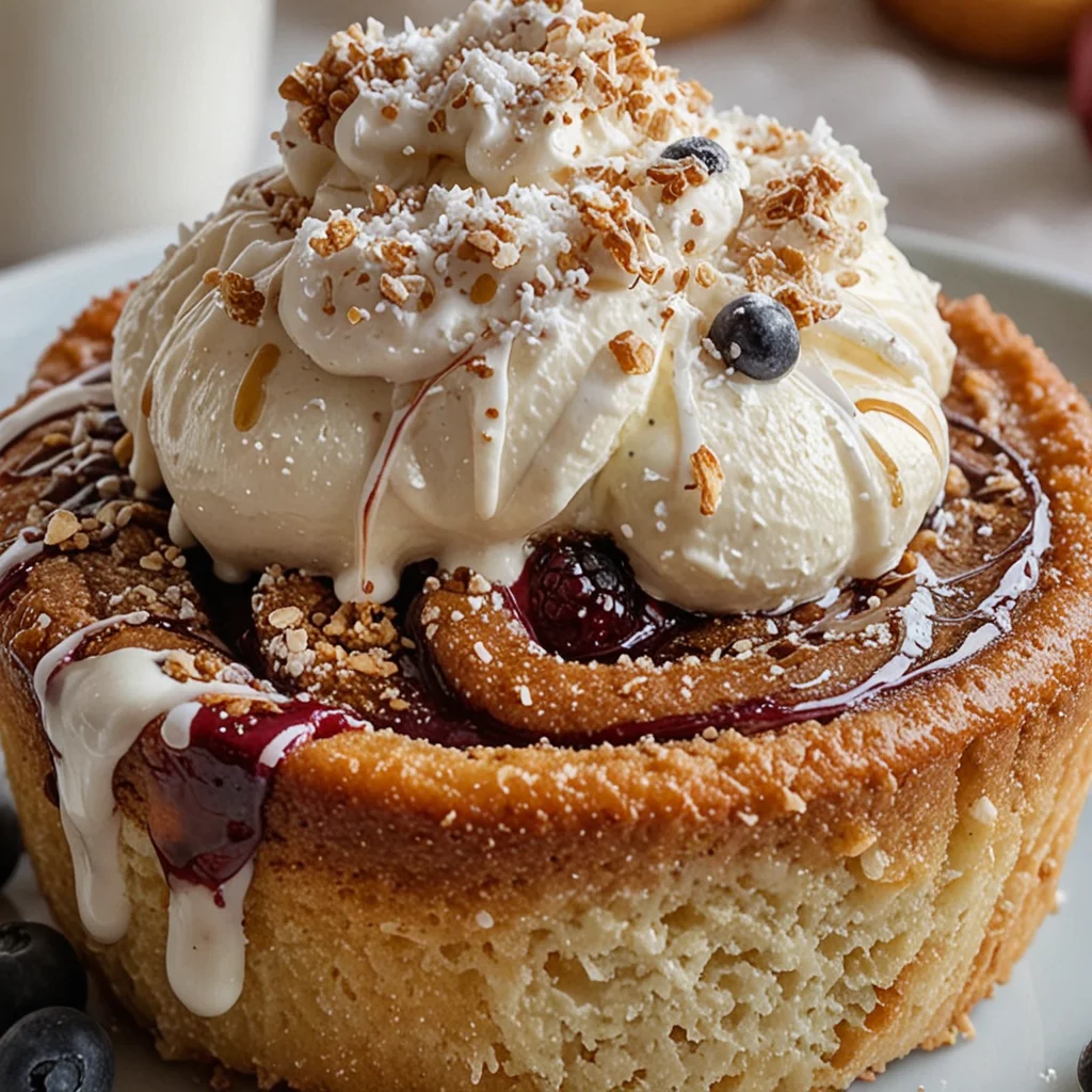 Healthy High-Protein Cinnamon Roll Mug Cake