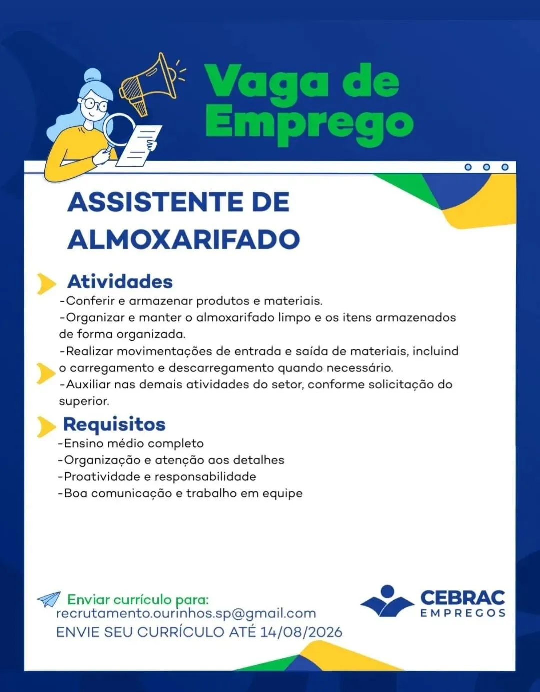 Assistente De Almoxarifado