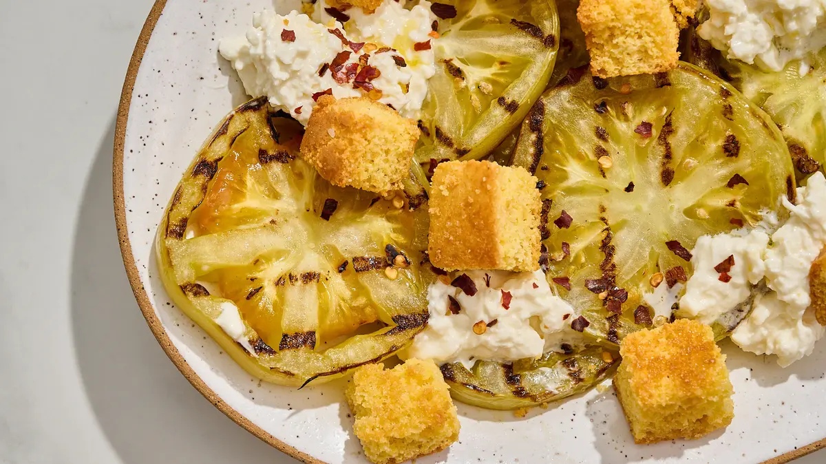 Grilled Green Tomato Salad Brings Summer’s Tangy Twist to the Table