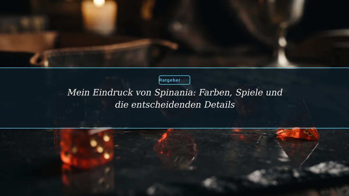 Mein Eindruck von Spinania: Farben, Spiele und die entscheidenden Details