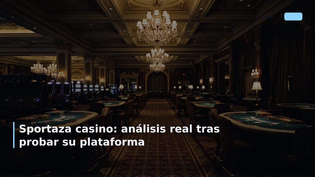 Sportaza casino: análisis real tras probar su plataforma