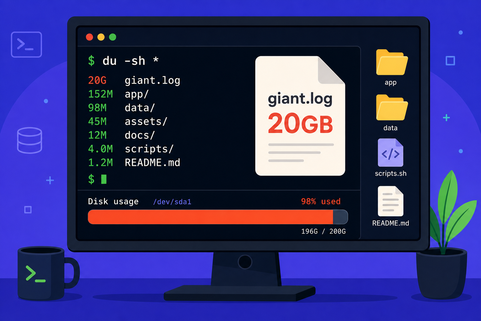 4. Storage VPS Penuh? Ini Cara Lacak File Raksasa dengan Perintah 'du'