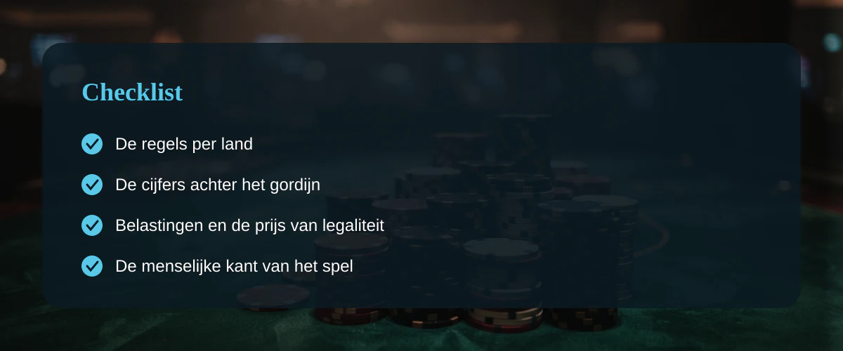 Een blik op de rest van online casino europa — Checklist