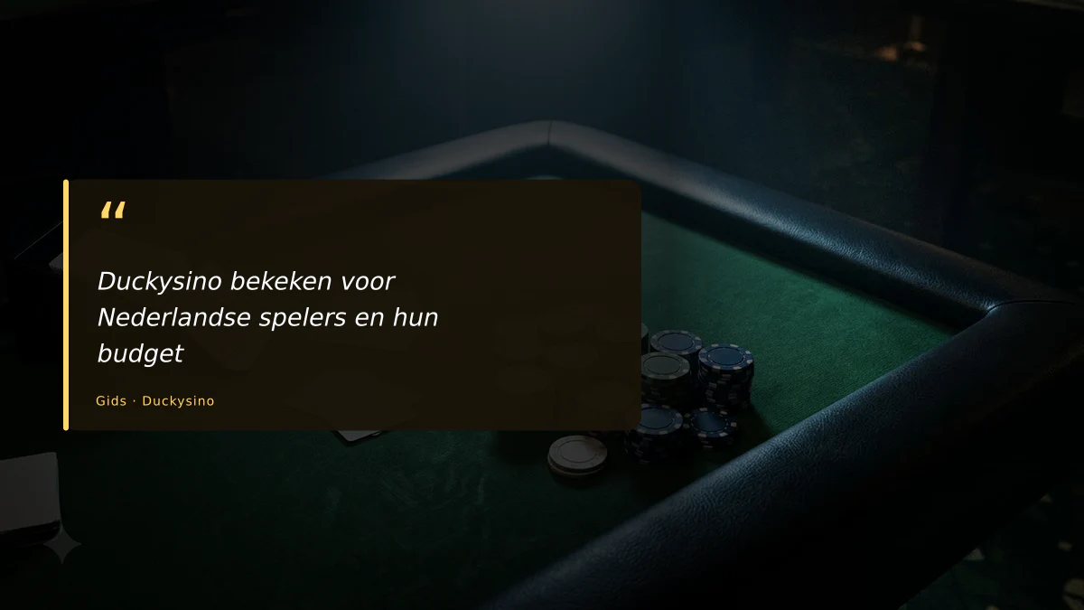Duckysino bekeken voor Nederlandse spelers en hun budget