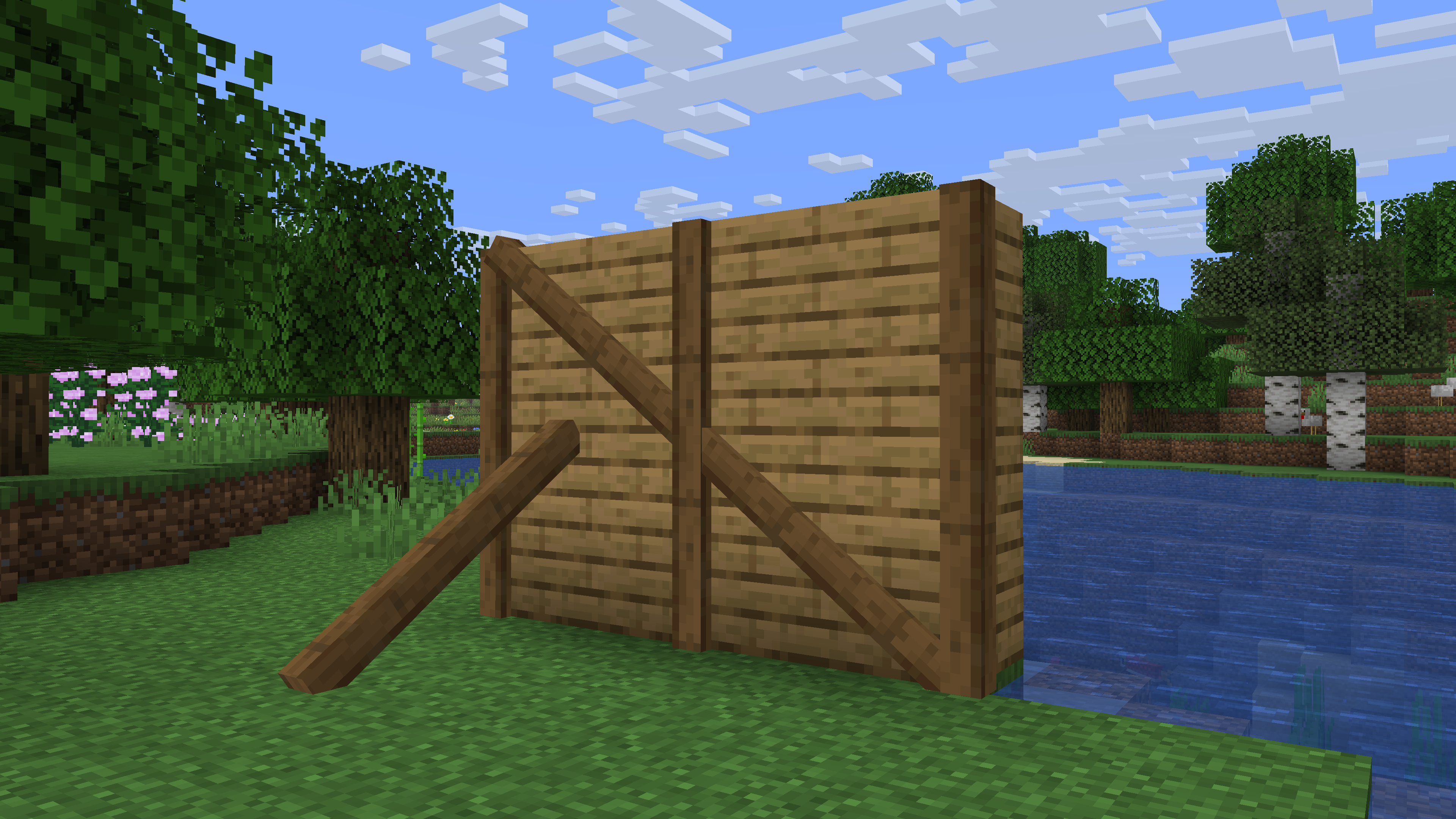 Spruce Beams on an Oak Plank Wall