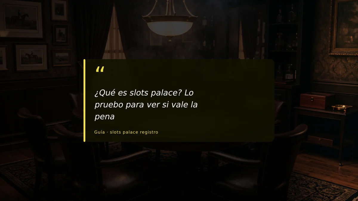 ¿Qué es slots palace? Lo pruebo para ver si vale la pena