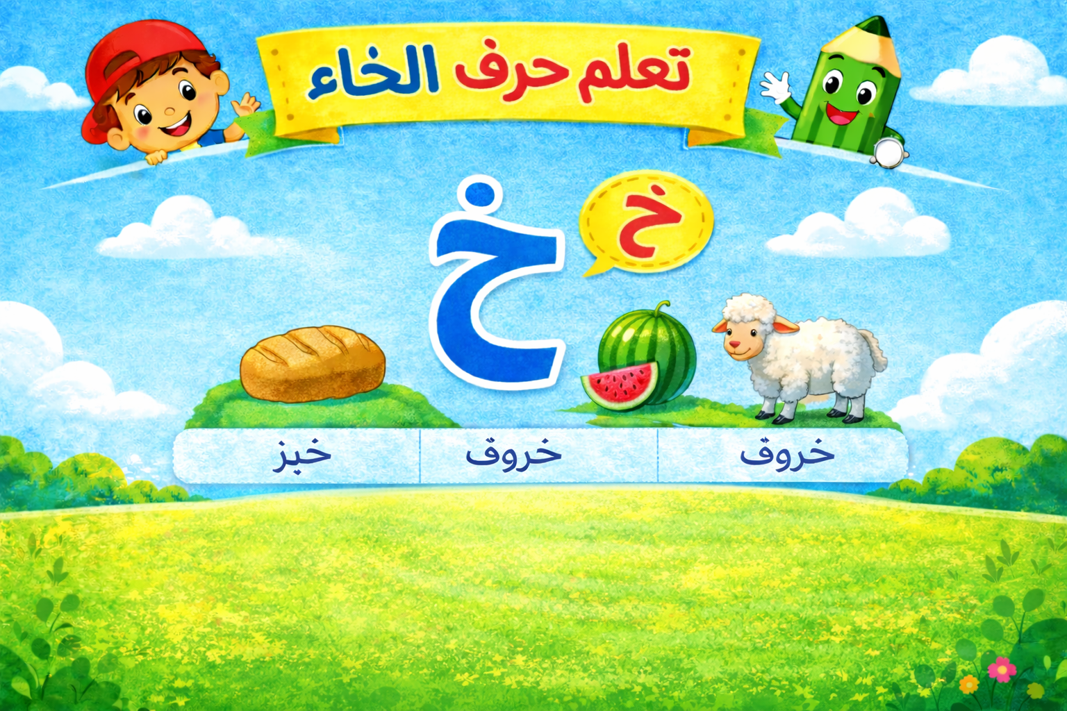تعلم حرف الخاء
