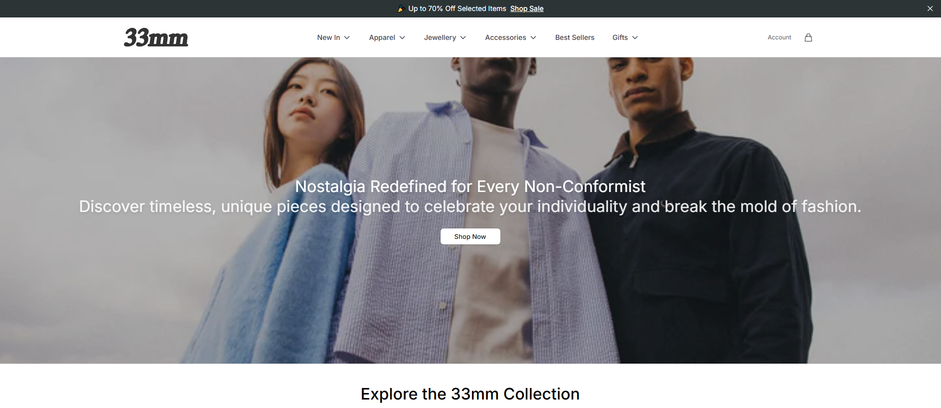 Stored capture of 33mmfashion.shop