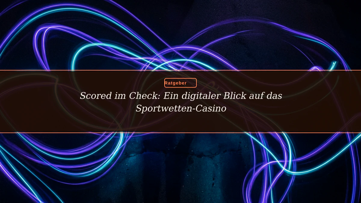 Scored im Check: Ein digitaler Blick auf das Sportwetten-Casino