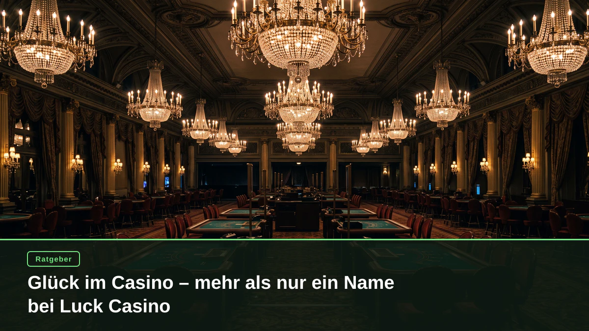 Glück im Casino – mehr als nur ein Name bei Luck Casino