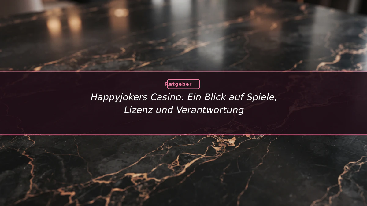 Happyjokers Casino: Ein Blick auf Spiele, Lizenz und Verantwortung