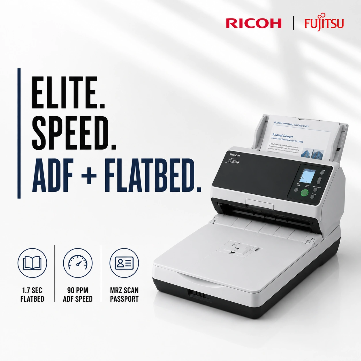 Ricoh fi-8290 High-Performance ADF and Flatbed Document Scanner Malaysia