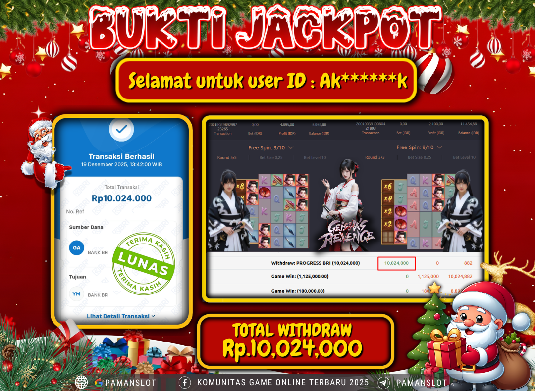 PAMANSLOT JACKPOT Game PG - Geishas Revenge Rp.10,024,000- LUNAS