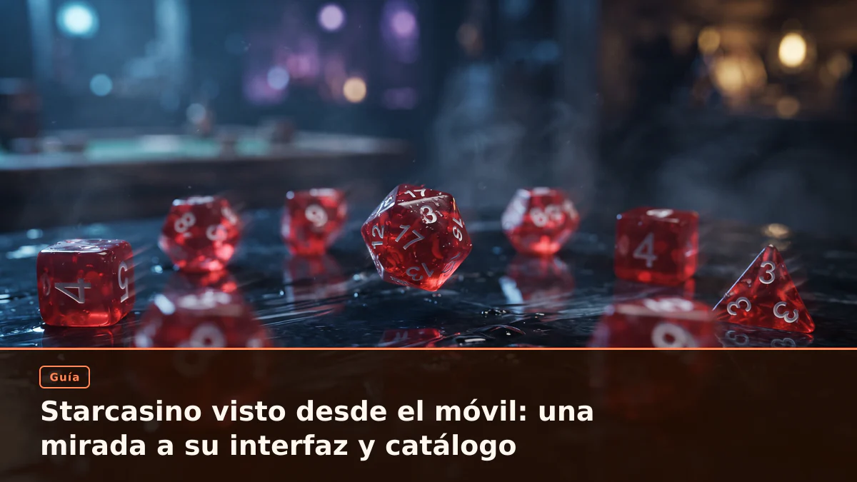 Starcasino visto desde el móvil: una mirada a su interfaz y catálogo