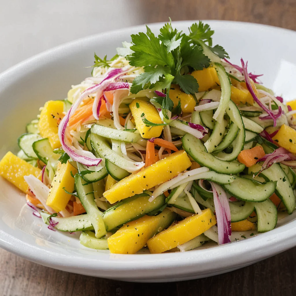 Tropical Cucumber Mango Slaw: A Refreshing Summer Treat!