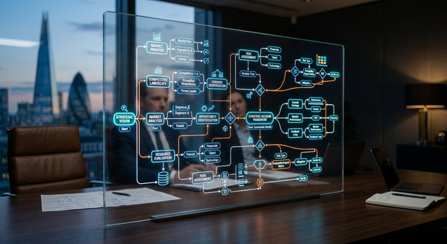 Image of a flowchart on a digital screen
