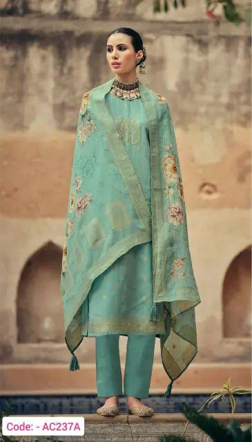 Rama color cotton silk suit