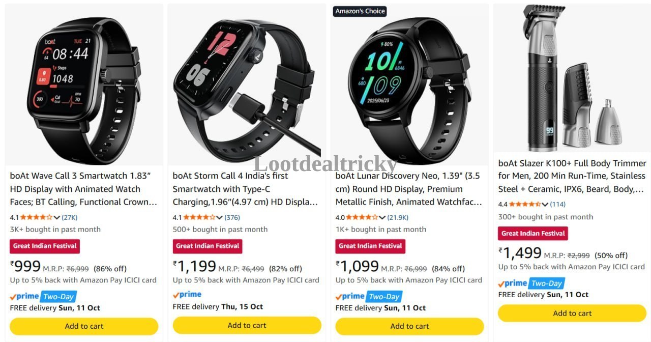Boat Smartwatch Starts | Exclusive Sale Discount