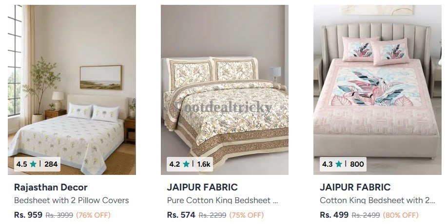 Premium Jaipuri Bedsheets – Just 60% OFF | Loot Ka Maal Premium Jaipuri Bedsheets – Just 60% OFF | Loot Ka Maal