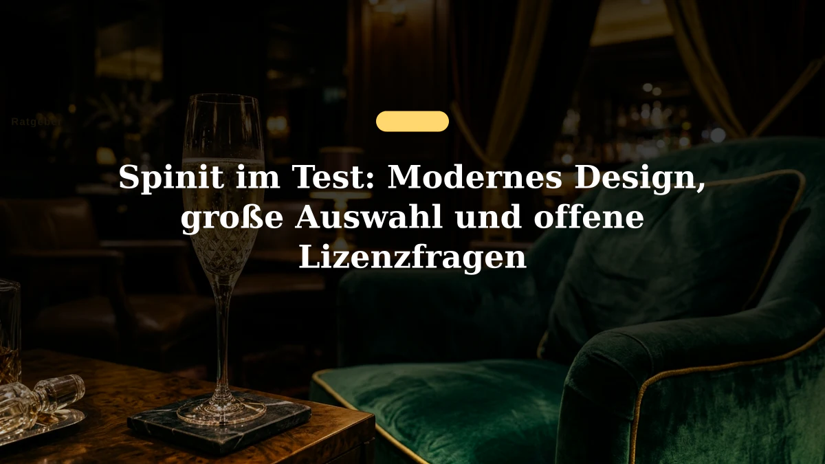 Spinit im Test: Modernes Design, große Auswahl und offene Lizenzfragen