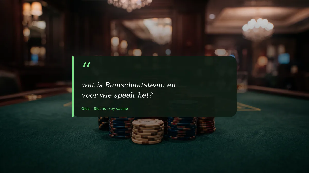 wat is Bamschaatsteam en voor wie speelt het?