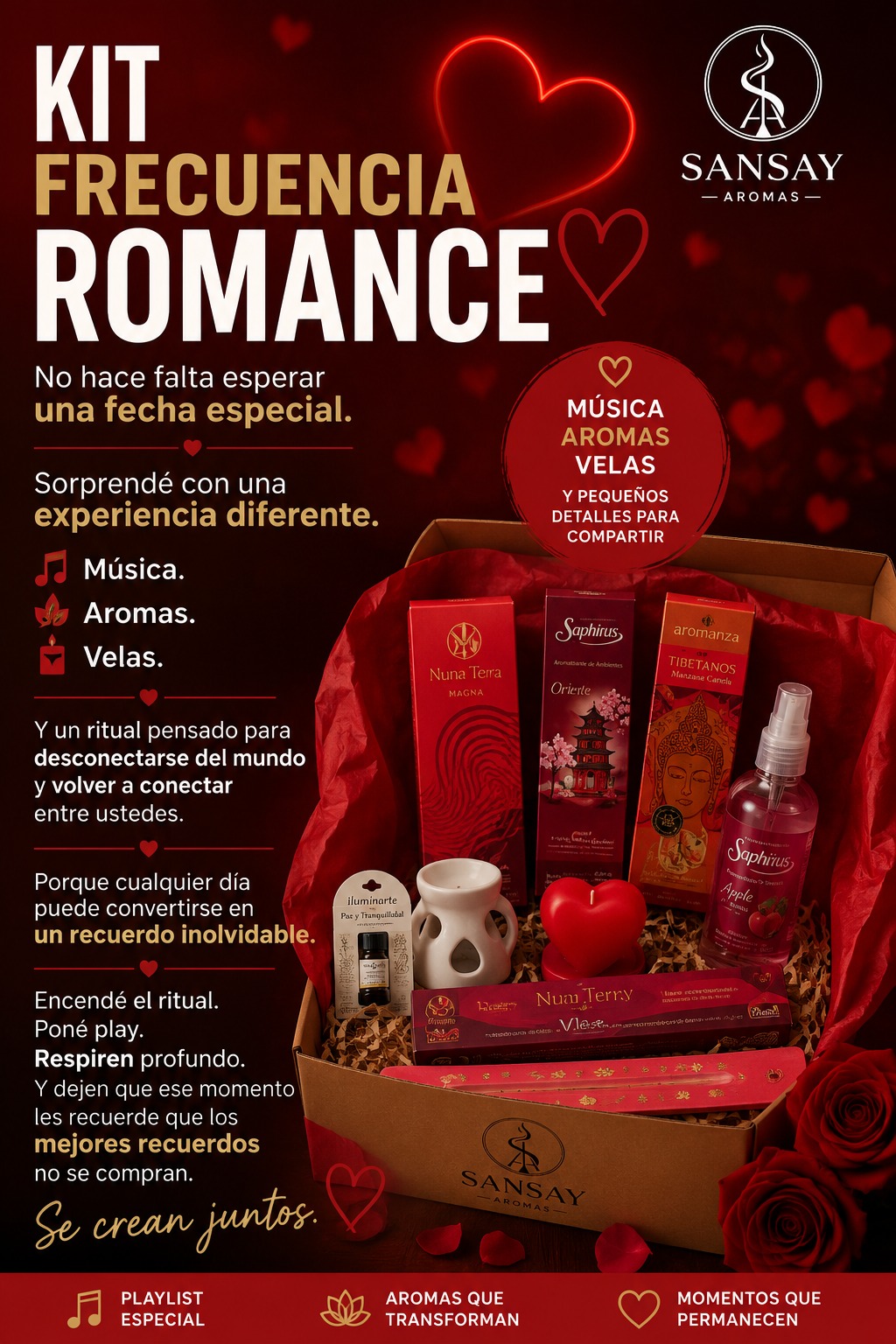 Contenido del Kit Arom&aacute;tico Frecuencia Romance