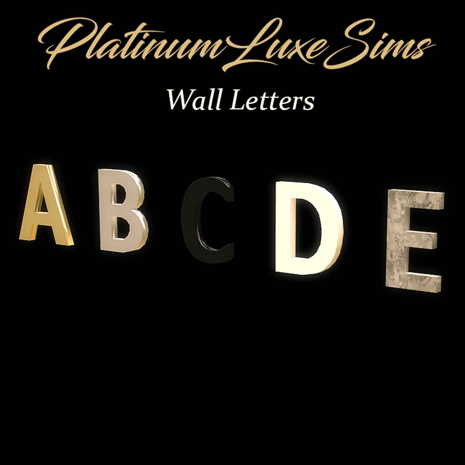 Wall Letters The Sims 4 Build Buy CurseForge Wall Letters The Sims 4 Build Buy CurseForge