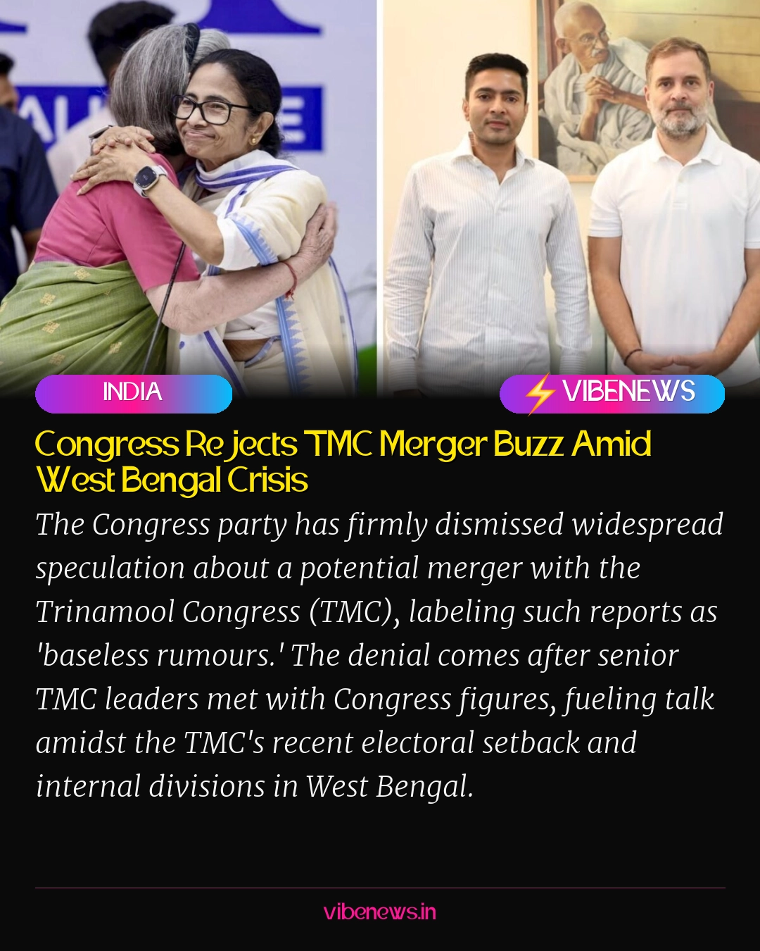 Congress Rejects TMC Merger Buzz Amid West Bengal Crisis