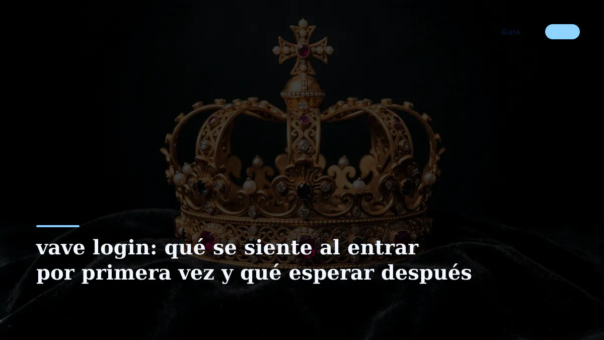 vave login: qué se siente al entrar por primera vez y qué esperar después
