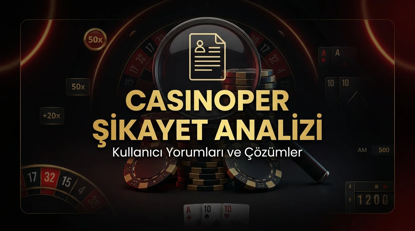 casinoper şikayet için karanlık ekranlı neon arayüz görseli
