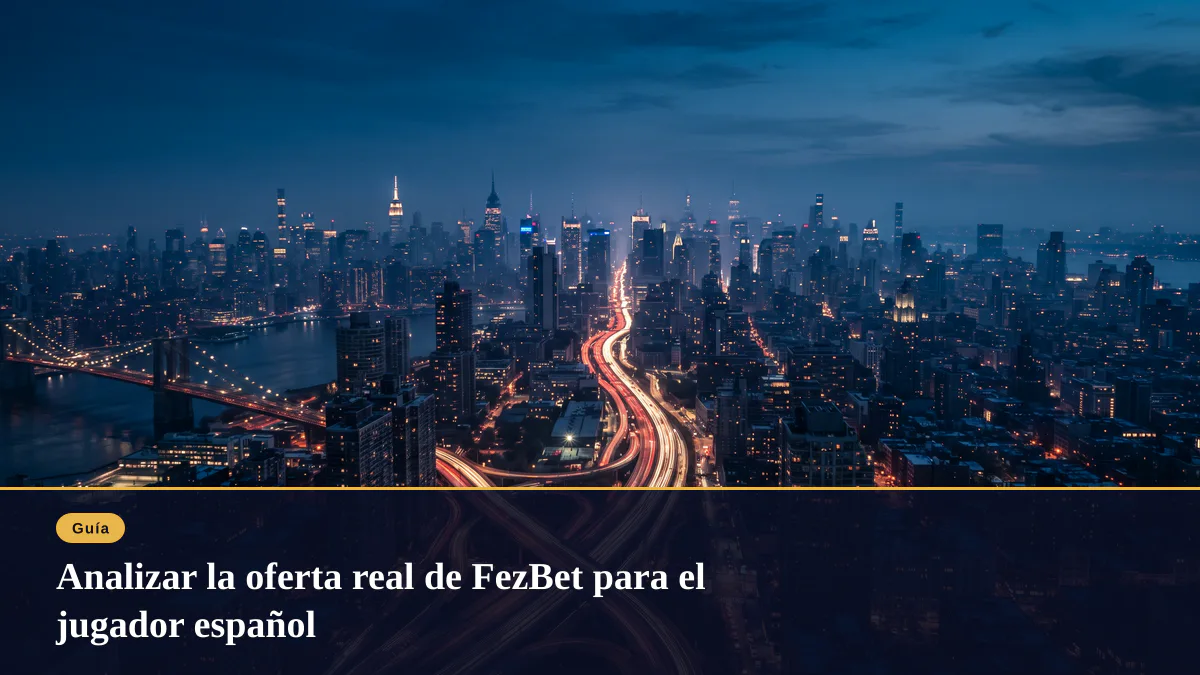 Analizar la oferta real de FezBet para el jugador español